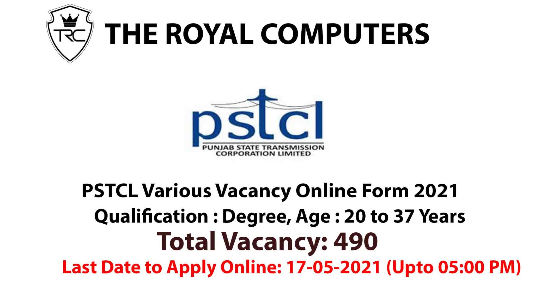Punjab State Transmission Corporation Limited PSTCL The Royal Computers Cyber Cafe